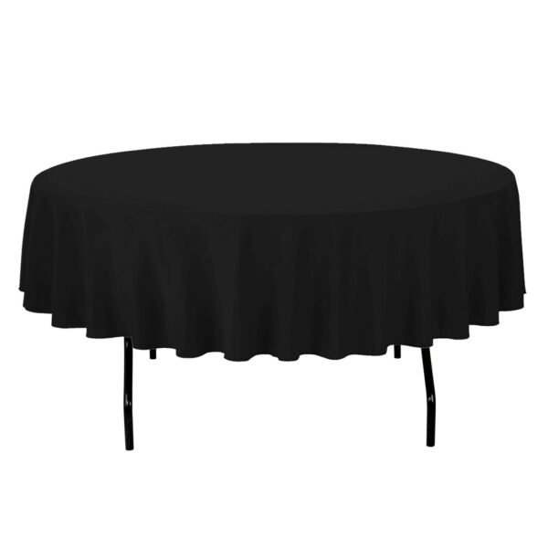 Black Round Table Cloth 2.80m