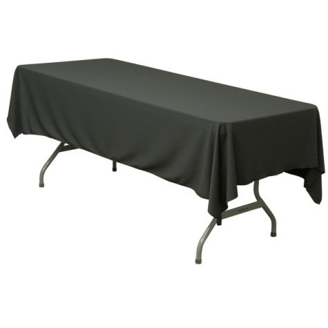 Black Trestle Table Cloth 2.44m