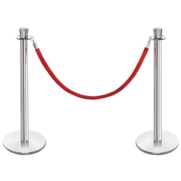 Silver Stanchion - rope is additional at $5.00 each