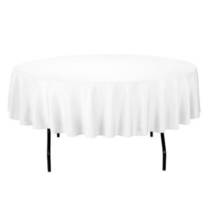 White Round Table Cloth 3.05m