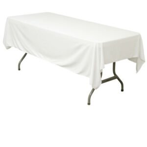 White Trestle Table Cloth 2.44m